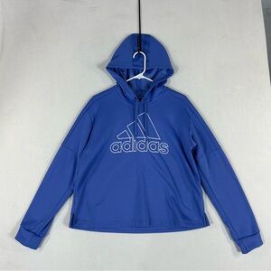 Adidas Purple Team Issue Pullover Women’s L Large Logo Hoodie DH8186 Sweatshirt